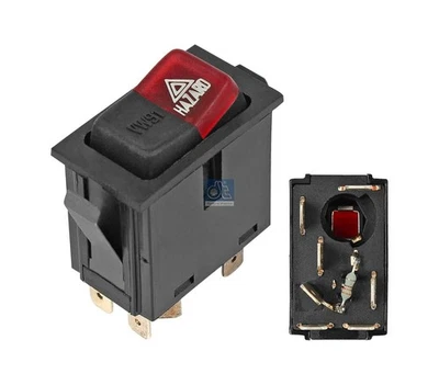 DT Spare Parts Interrupteur de signal de détresse 3.33341 pour VW GOLF I (17) - Photo 1/4