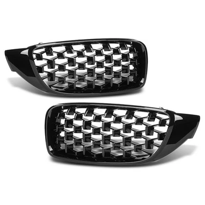 Fit For 14-18 BMW 4 Series F32 F33 F36 F82 Front Bumper Upper Diamond Grille - Image 1 of 4