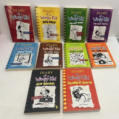 Diary of a Wimpy Kid Lot of 10 YA Paperback Chapter Books by JEFF KINNEY Ages 9+ - Image 1 of 4