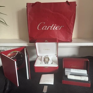 Cartier Santos Galbée – Stainless Steel – Full Set with Box, Papers & Extras - Picture 1 of 5