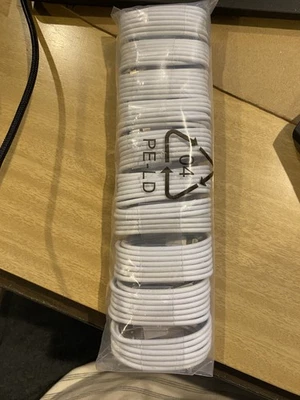 10 Pack OEM Original Fast Charger Cable Cord For iPhone X 11 12 13 14 Pro Max - Image 1 of 3