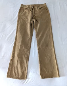 Polo Ralph Lauren 650 pantaloni uomo 33/30 salopette kaki vestibilità dritta jeans - Foto 1 di 13