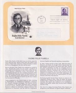 1997 Padre Felix Varela activist priest 32c Sc 3166 FDC on PCS cachet info page - Picture 1 of 1