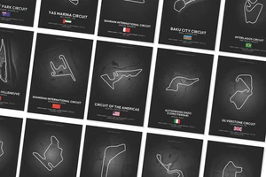 Impresión de imagen de pistas de circuitos de Fórmula Uno F1 - póster de arte de pared A4 A3 A2 A1 - Imagen 1 de 52