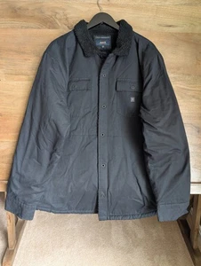 Roark Hebrides Jacket Men 2XL Black Sherpa Lined Hike Long Sleeve Snap Front NWT - Picture 1 of 4