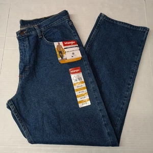 Jeans Wrangler Relaxed Fit Elasticizzato Uomo Taglia 34x30 Blu Sedile Relaxed - Foto 1 di 7