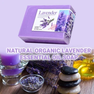Natural Organic Lavender Essential Oil Soap Han dmade For Cleansing Soap Y6V5 - Image 1 of 4