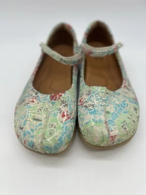 Kalso Earth Solar Mary Jane Flats Women’s 8B Leather Flower Multi Comfort Shoes - Image 1 of 4
