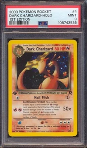 Pokémon Rocket Dark Charizard #4 2000 primera edición ¡Holo PSA 9! - Imagen 1 de 2