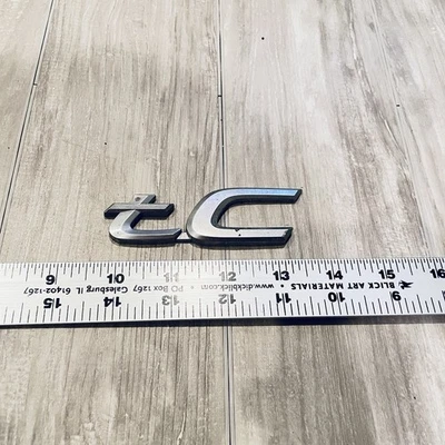 2005-2010 Scion TC Emblem Letters Logo Badge Trunk Lid Rear Silver OEM Ornament - Image 1 of 3