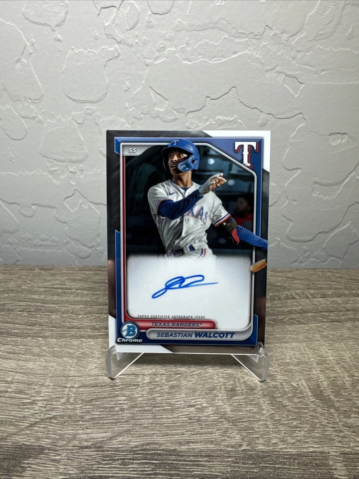 2024 Bowman Chrome Sebastian Walcott Auto #CPA-SW Texas Rangers - Image 1 of 1