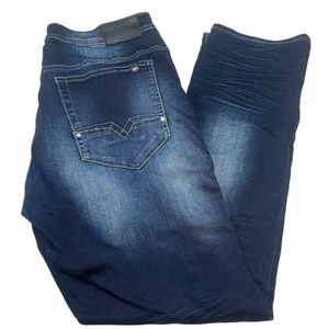 Buffalo Max-X Herren 38 x 32 Skinny Stretch dunkel Denim blau Jeans gebraucht, in einwandfreiem Zustand - Bild 1 von 10