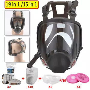Maschera antigas viso completa 2091 filtro respiratore per 6800 riutilizzabile - Foto 1 di 22