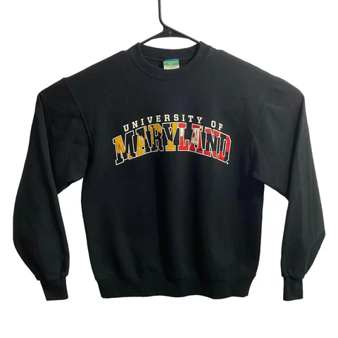 Champion Eco Fleece University Of Maryland Flag Crewneck Sweater Men’s Size M Cover