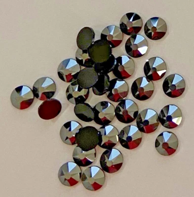 JET HEMATITA HOTFIX 8ss 2.4mm IHC Austria 2038 Cristal Estrás Plano 144 Foto 1 de 4