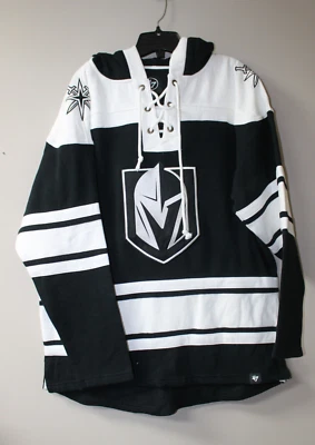 New Vegas Golden Knights old time jersey style midweight cotton hoodie men's M - Image 1 of 4