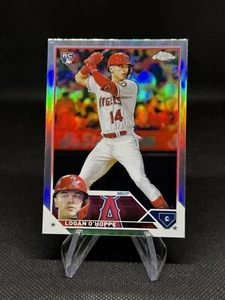 2023 Topps Chrom Logan O'Hoppe Rookie Refraktor #188 Los Angeles Angels - Bild 1 von 3