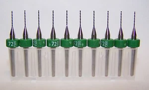 (10) #72 (.0250") Taladros de placa de circuito impreso (PCB) 500.0250.340 - Imagen 1 de 2