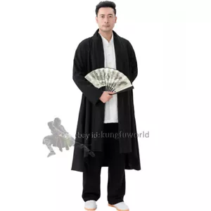 Abito taoista Wudang Tai Chi uniforme cotone mantello arti marziali Shaolin Kung fu tuta - Foto 1 di 8