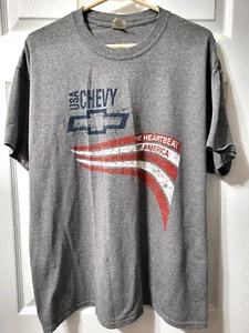 USA Chevy "The Heartbeat of America" Herren Kurzarm T-Shirt XL grau - Bild 1 von 10