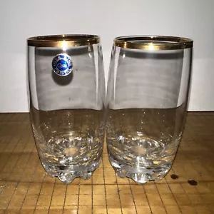 Vintage Italian Over Line Crov Cristal Glass Tumbler, Cristolrov Made In Italy - Picture 1 of 7