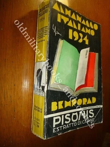 ALMANACCO ITALIANO 1934 BEMPORAD PICCOLA ENCICLOPEDIA POPOLARE - Picture 1 of 4
