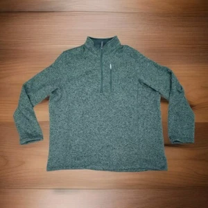 Woolrich Maglione Uomo 2XL Verde Quarto Zip Manica Lunga Pile Pullover Outdoor - Foto 1 di 5