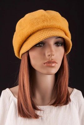 M368 Amarillo Para Mujer Lana Cachemira Genial Newsboy Invierno Sombrero Gorro Ala Gorra Nuevo Foto 1 de 4