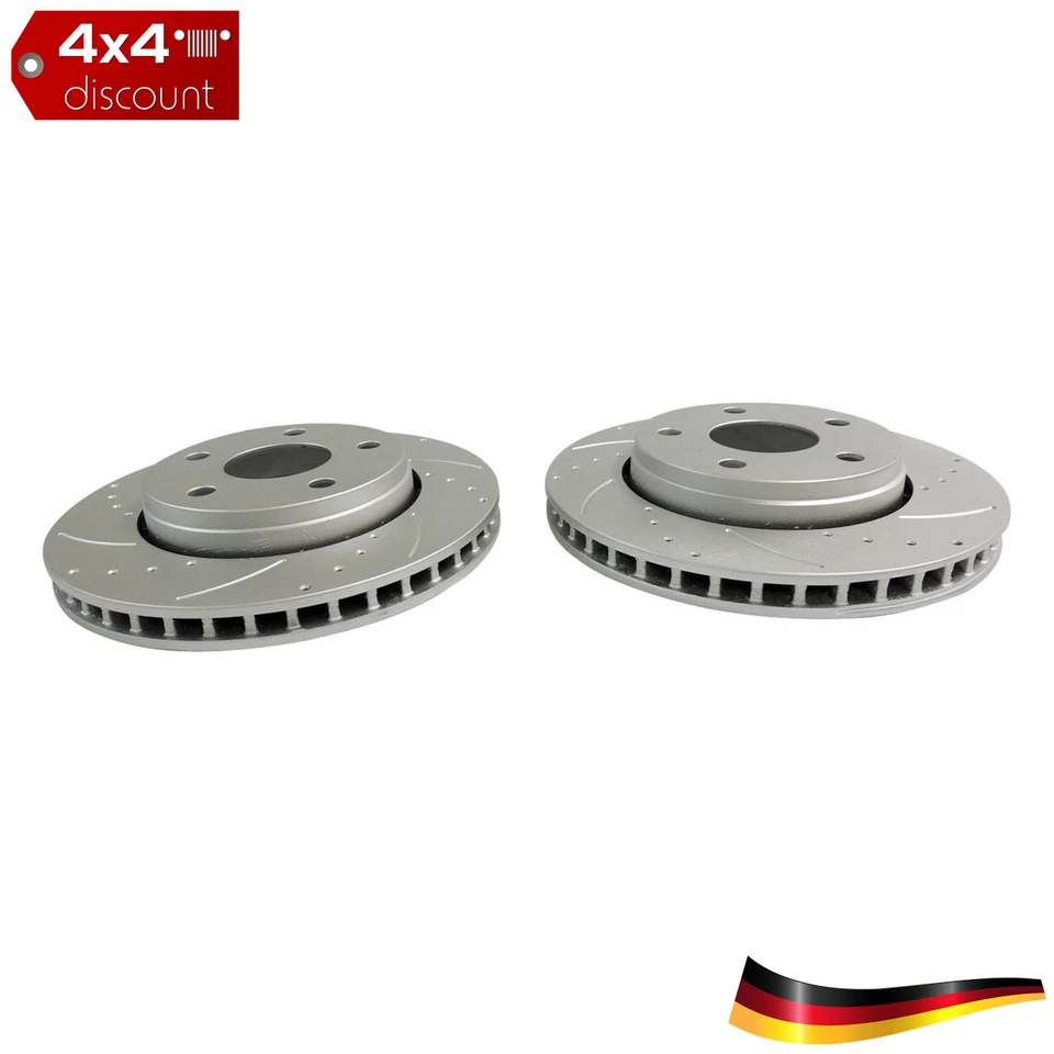 Ensemble de disque de frein, foré et fondue, avant Jeep Wrangler JK 2007+ - Photo 1/1