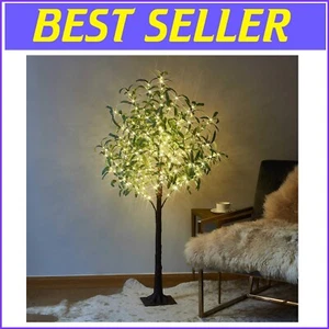 4FT Lighted Olive Tree with 160 Fairy Lights for Elegant Indoor-Outdoor Decor - Picture 1 of 7