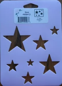 Plantilla Estrellas Pintura Artesanías W9413 Decoración del hogar StenSource diarios estrella vacaciones - Imagen 1 de 1