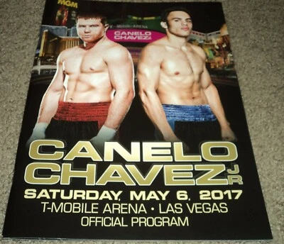 Saul Canelo Alvarez vs Julio Cesar Chavez Jr Boxing Program + bout sheet 5/6/17 - Image 1 of 4