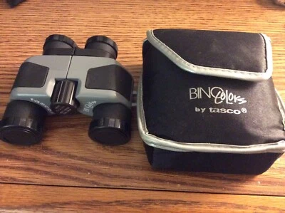 Tasco  Wide Angle Binoculars 7x21mm Case 393ft/1000yds Bino Colors Blue 4 Covers - Image 1 of 4