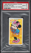 1989 BROOKE BOND FOODS MAGICAL WORLD OF DISNEY MINNIE MOUSE #7 PSA 10 GEM MINT