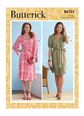 Butterick Sewing Pattern B6723 Misses Dress Button Front Bodice Sizes LG-XXL UC - Image 1 of 4