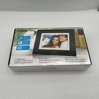 COBY 7" Widescreen Digital Photo Frame w/Multimedia Playback ~ Espresso DP702 - Image 1 of 3