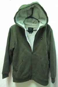 RVCA Arrow Fleece Zip Hoody - Olive Green - LG - Picture 1 of 2