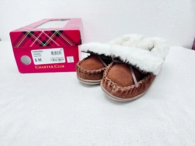 Zapato Zapatilla CHARTER CLUB Mujer Dorendal Forrado de Piel de Caramelo Mocasín Talla 6M Foto 1 de 4