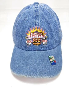 Denim Florida State Fair Hut 100 Jahre 1904 - 2004 Kappe blau verstellbar Legende - Bild 1 von 6