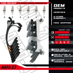 Ignition Coil +Spark plug + Wire For Audi A4 A6 /Volkswagen Passat 2.8L V6 UF256 - Picture 1 of 14