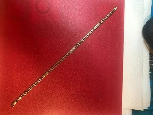 Goldarmband 333.  8-Karat. Gebraucht,  22,5 cm Lange. Mit  Drei Farben Gold. - Bild 1 von 4