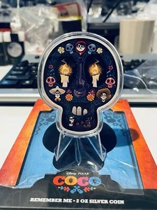 2024- Disney Coco - Remember Me - 2oz Silver Proof Coin - Picture 1 of 8
