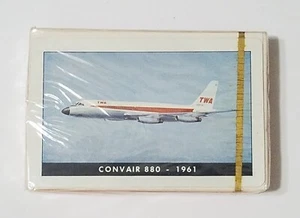 Vintage TWA Collector's Series Playing Cards - Convair 880 - 1961 -- NEW SEALED - Picture 1 of 6