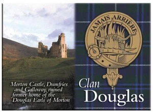 Douglas Scottish Clan Metallic Souvenir Bild Kühlschrankmagnet schottisches Geschenk - Bild 1 von 2