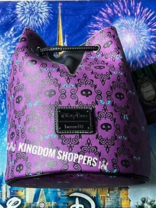 2023 Disney Parks Loungefly The Haunted Mansion Wallpaper GITD Drawstring Bag - Picture 1 of 3