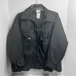 VTGHorace Small Security Nylon Black Jacket USA Uniform Chill Chaser Sz 46L - Picture 1 of 12