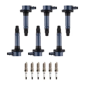 Pack of 6 Ignition Coil + Spark Plugs for Ford Mustang Mazda 6 CX-9 Lincoln MKT - Picture 1 of 12