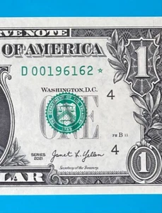 1961 June 2 : D 00196162 * BIRTHDAY Note $1 One Dollar Bill *UNC* - Picture 1 of 3