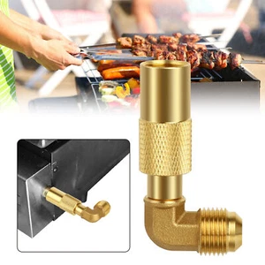 Propane Elbow Adapter With 3/8" Male Flare Connection Brass Elbow Adapter b - Picture 1 of 14