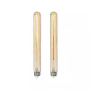 Bulbrite 40-Watt Equivalent Amber Light T9 Long (E26) Medium Screw (2 Pack) - Picture 1 of 8